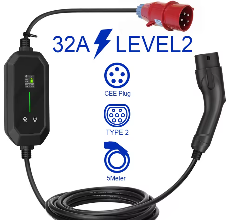 TARY 32a 3phase 22kw Gb/t to T - Ev Charger Type 2 22Kw 32A 3 Phase ulasan dan harga